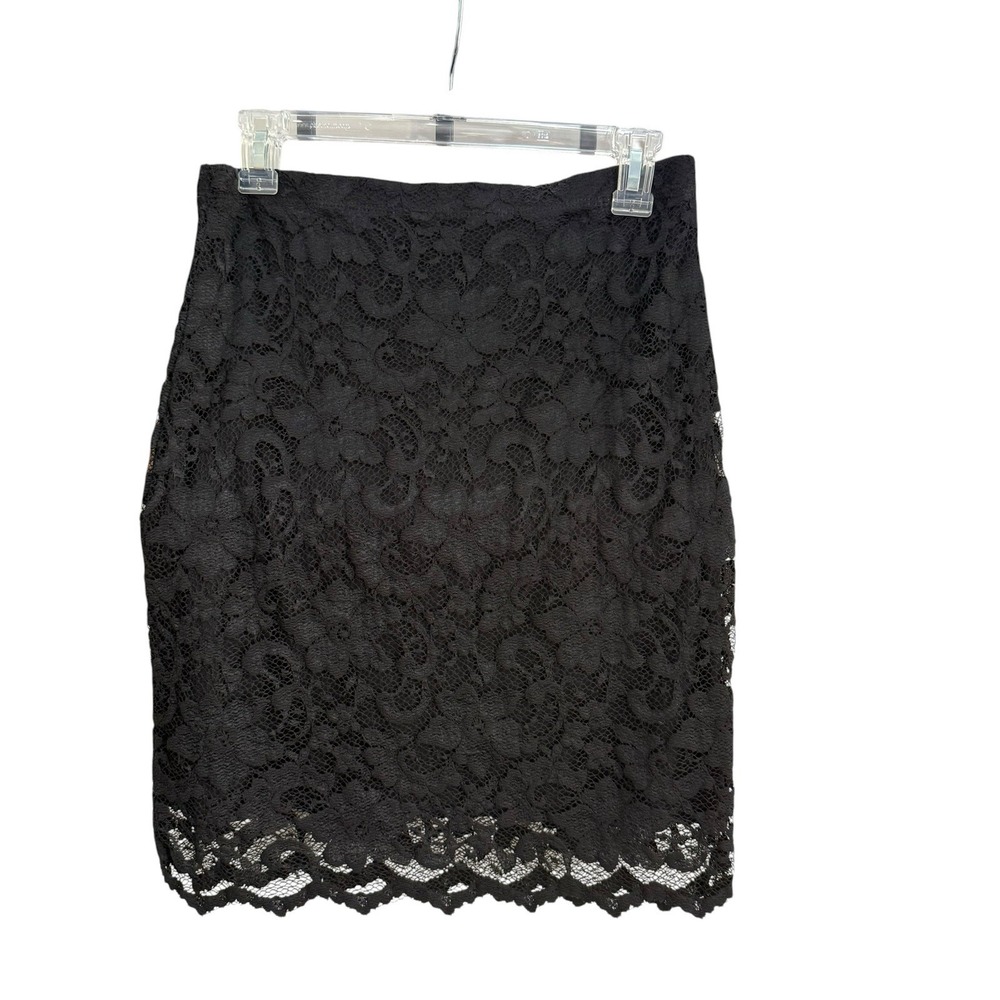 Karen Kane Black Lace Whimsigoth Mini Skirt Size Sm Dark Fairy Gothic EUC